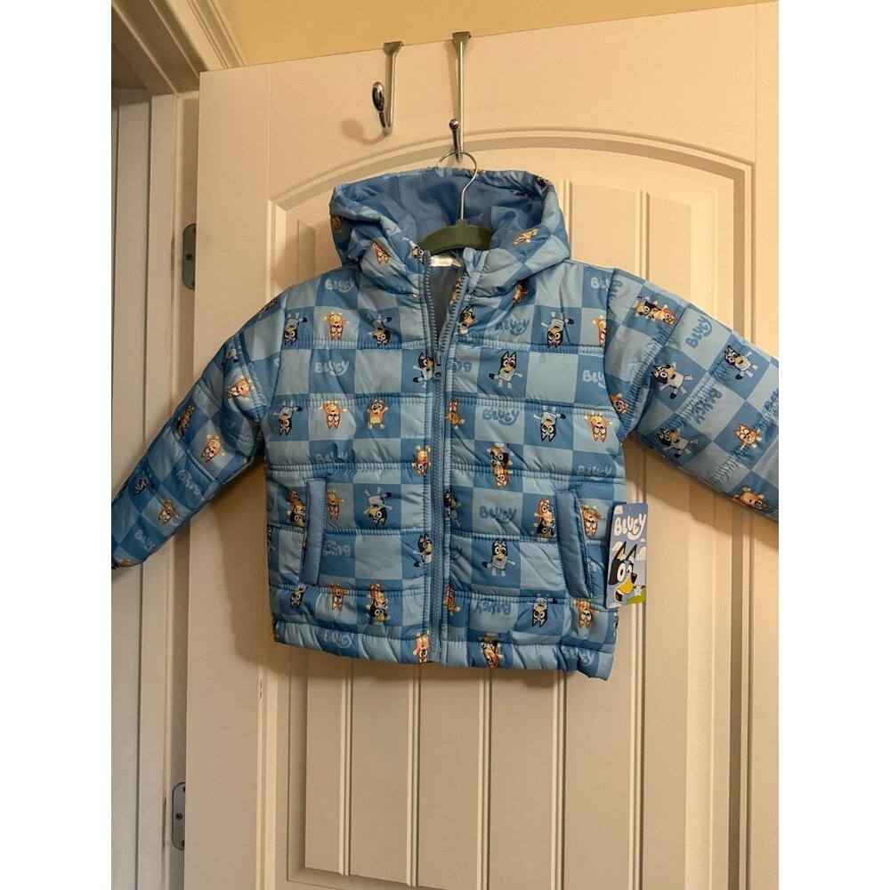 4T brand new bluey kids coat with tags